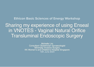 Ethicon Basic Sciences of Energy Train the Trainer Workshop – Invited Speaker | Using Enseal in vNOTES